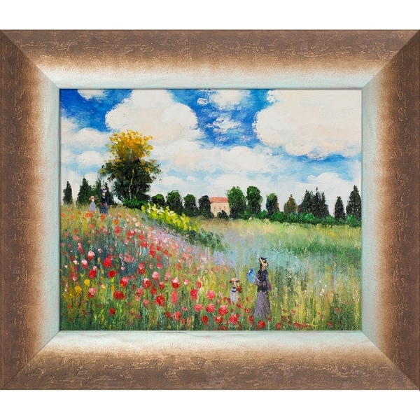 Claude Monet 'Poppy Field in Argenteuil' Hand Painted Oil Reproduction