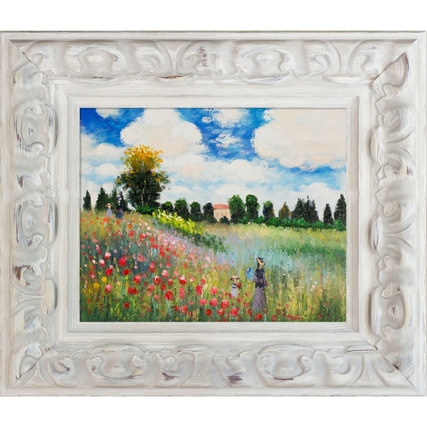 Claude Monet 'Poppy Field in Argenteuil' Hand Painted Oil Reproduction