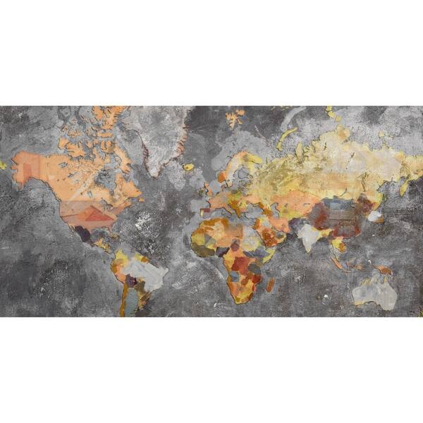 Shop Renwil Colorful World Rectangular Canvas Wall Art Gray