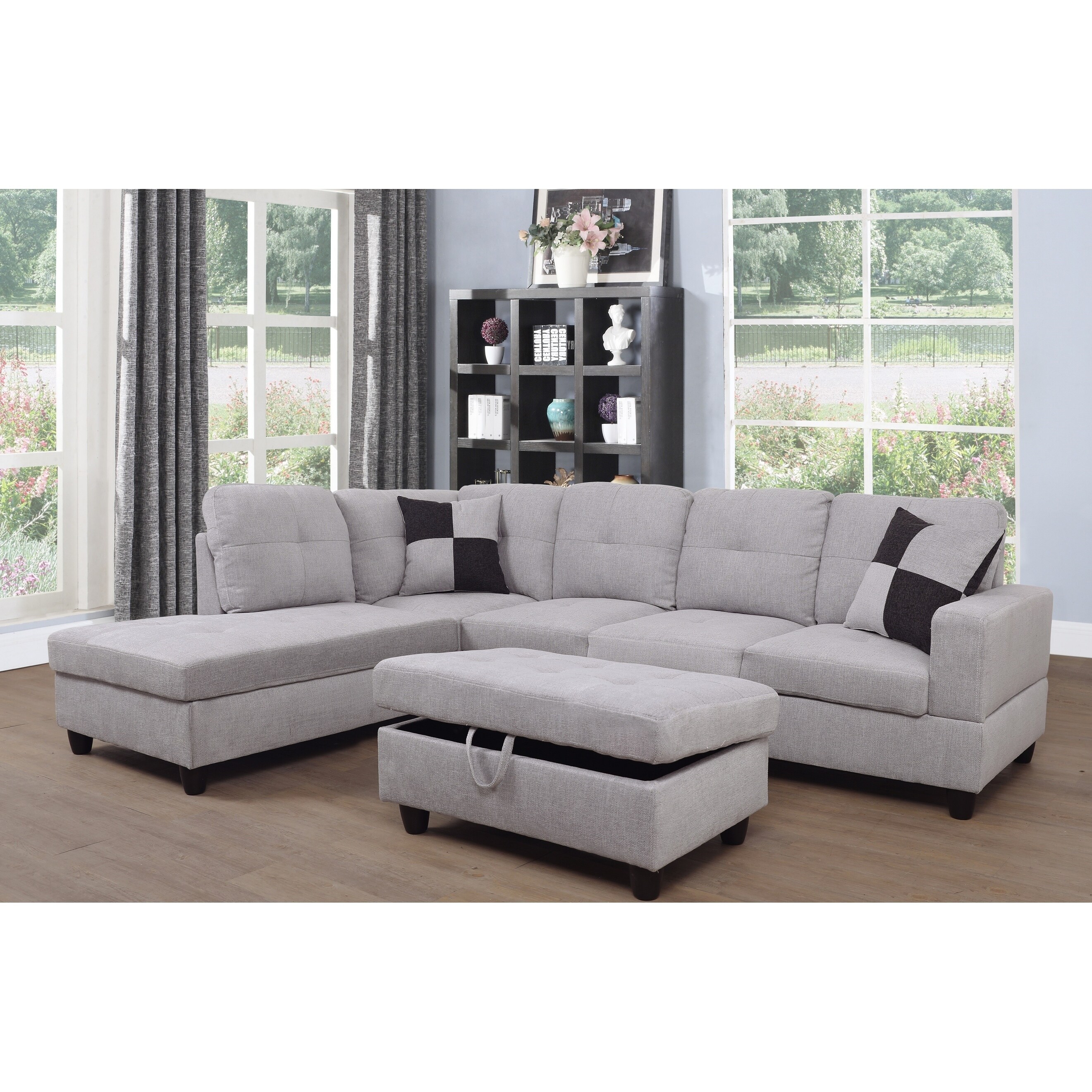 Shop Star Home Living Transitional Beige Upholstered Sectional