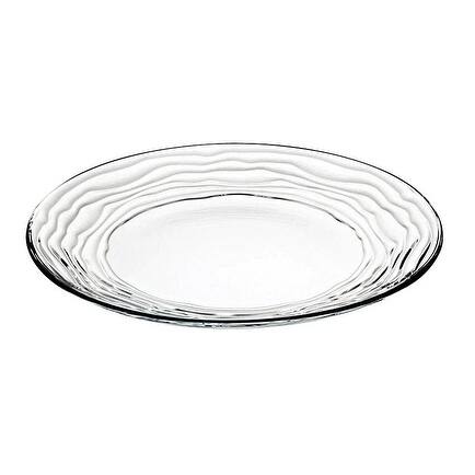 Majestic Gifts European High Quality Glass Dinner Plates- 11" Diameter- S/6