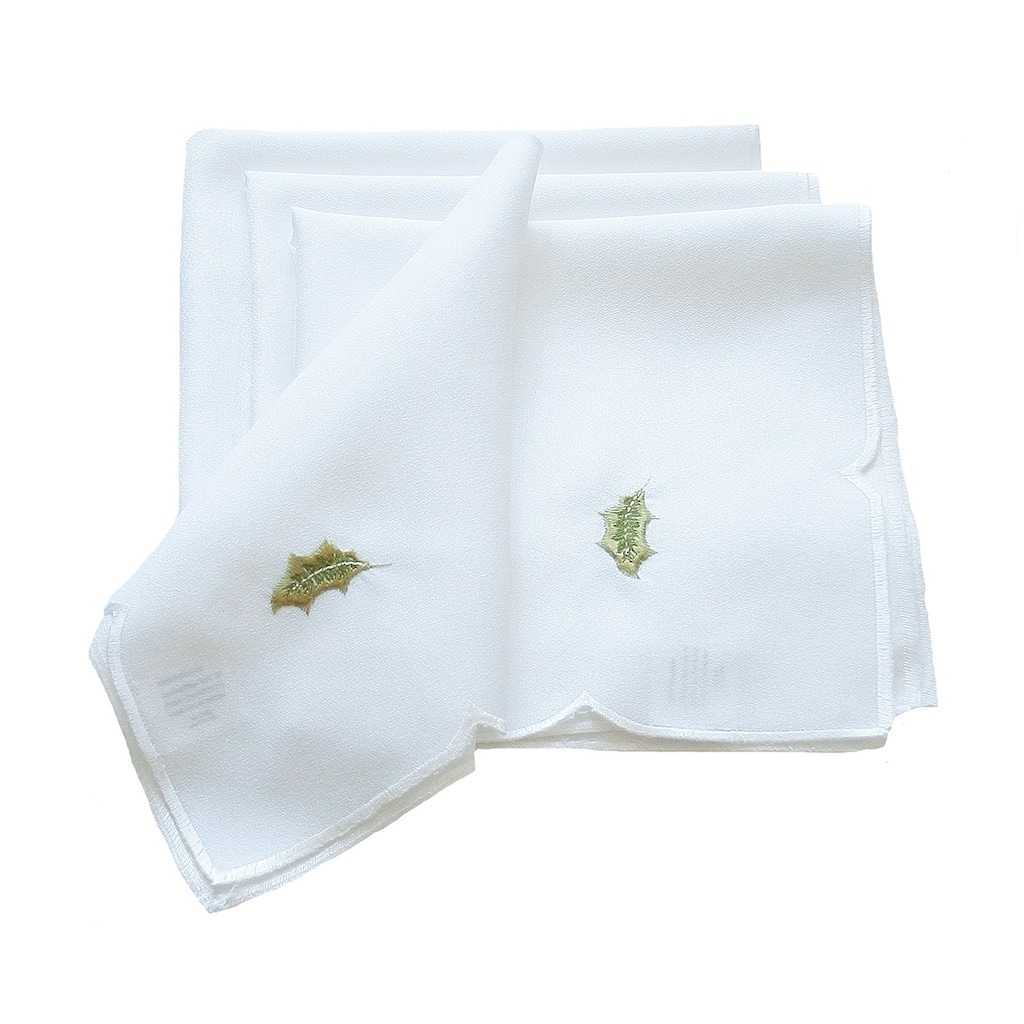 Poinsettia Lace Embroidered Cutwork Napkin, 18 by 18-Inch, Set of 4