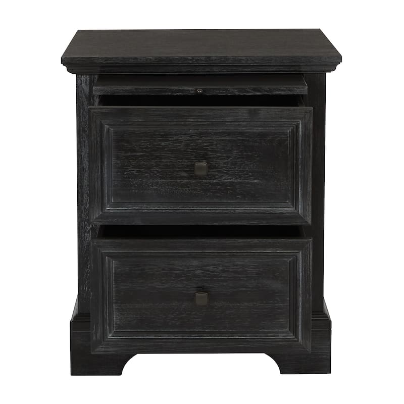 Farmhouse Basics King Bedroom Set with 2 Nightstands, 1 Dresser and 1 Mirror