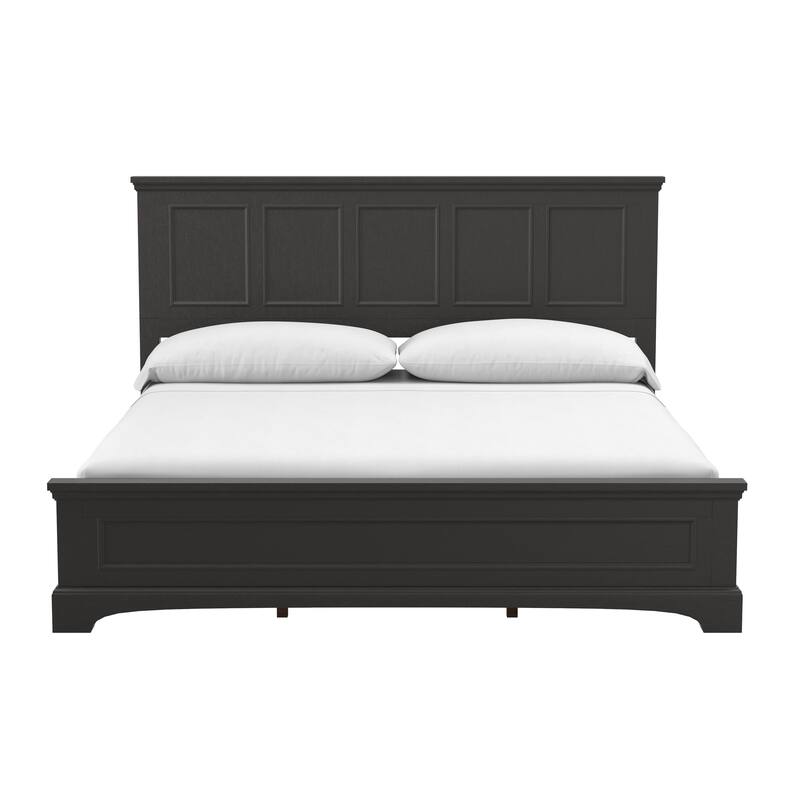 Farmhouse Basics King Bedroom Set with 2 Nightstands, 1 Dresser and 1 Mirror