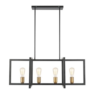 Light Society Paradigm Black and Antique Brass Chandelier - Chandeliers For Bedrooms by Overstock.com