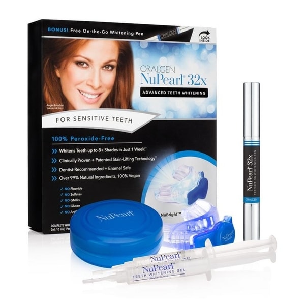 Nupearl.32X Advanced Teeth Whitening System for Sensitive Teeth Peroxide-Free with Bonus Whitening Pen. Opens flyout.