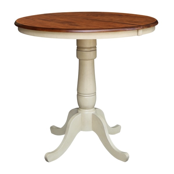 Shop Copper Grove Jefferson 36 inch Round Pedestal Table With 12 inch Leaf Free Shipping Today 