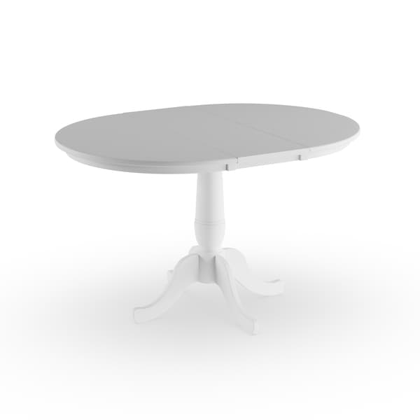 Havenside Home Knotts 36 Inch White Round Top Pedestal Table Havenside Home Knotts 36 Inch White Round Top Pedestal Table With 12 Leaf