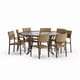 preview thumbnail 11 of 16, Maracay Tree Bark Outdoor Dining Set with Stackable Chairs (9-Piece)