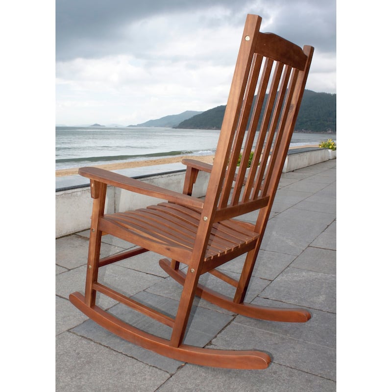 Togiak Traditional Acacia Hardwood Rocking Chair by Havenside Home