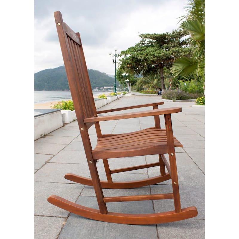 Togiak Traditional Acacia Hardwood Rocking Chair by Havenside Home