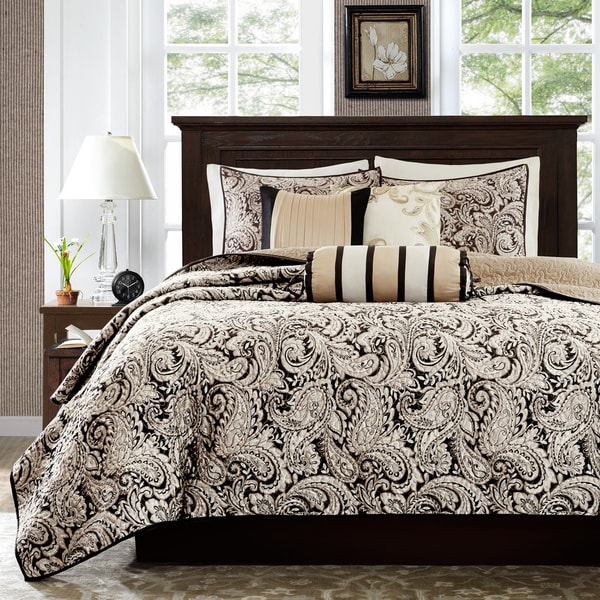 Gracewood Hollow Abley Black Quilted Coverlet Set