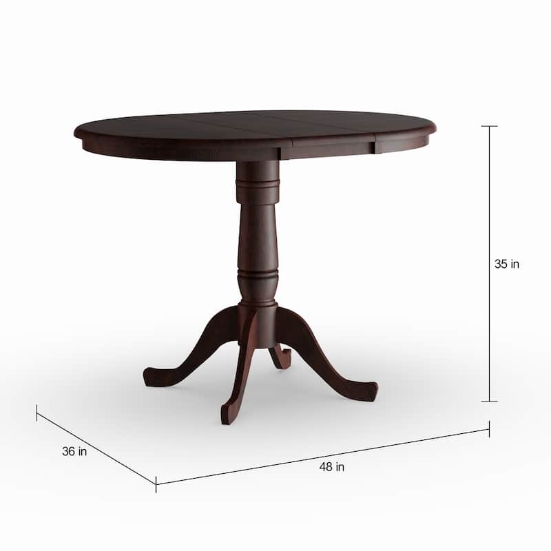 Copper Grove 36-inch Round Pedestal Table with 12-inch Leaf