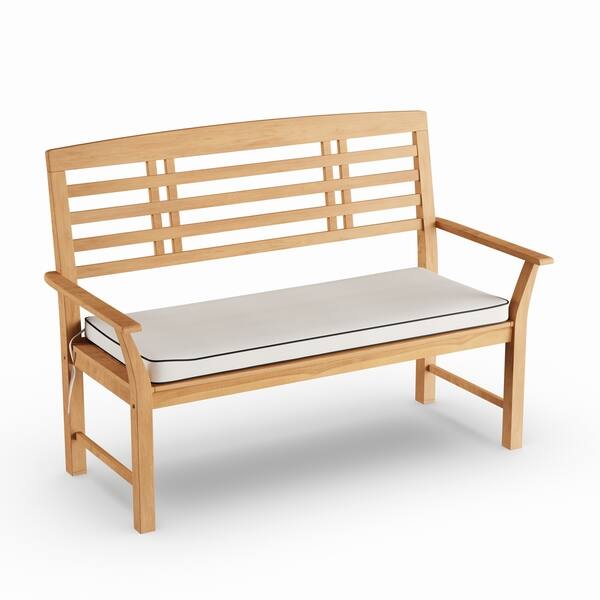 Shop Havenside Home Goodwin 4 Foot Teak Garden Bench With Taupe