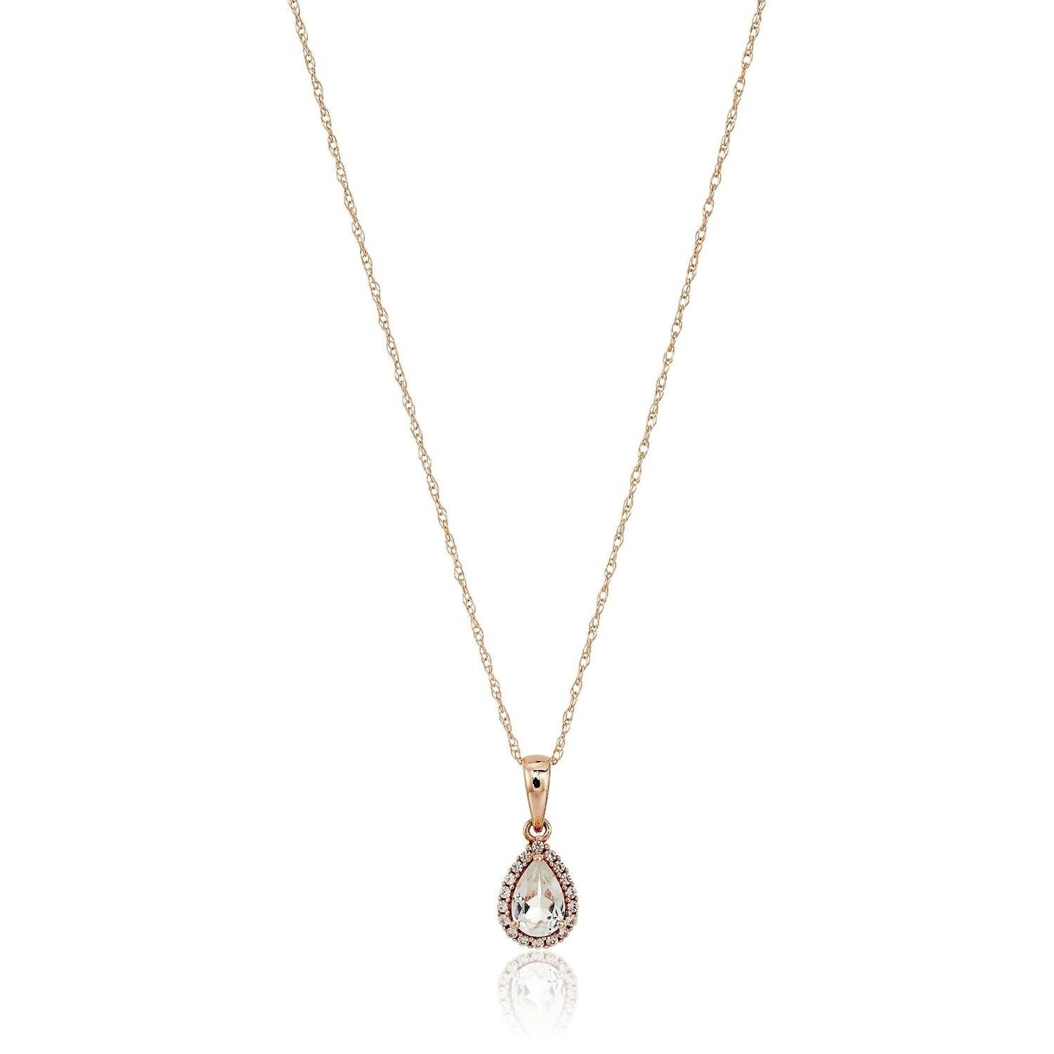 white sapphire pendant necklace