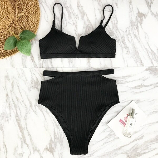 cupshe black bikini