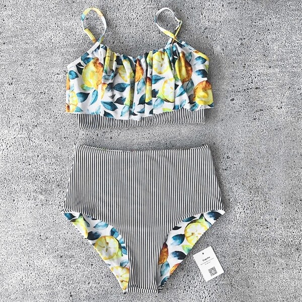 women's lemon bathing suit