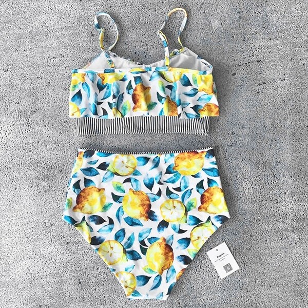 women's lemon bathing suit