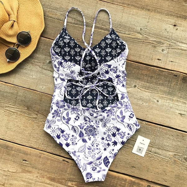 cupshe floral one piece