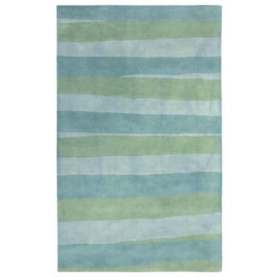 Liora Manne Piazza Stripes Indoor Rug Sea Breeze