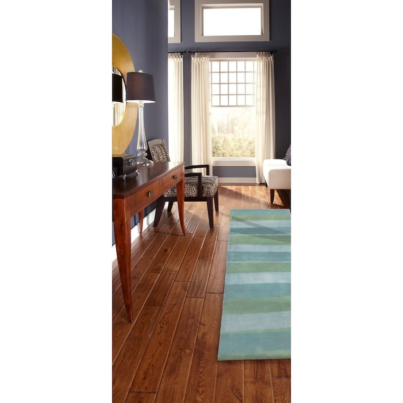 Liora Manne Piazza Stripes Indoor Rug Sea Breeze