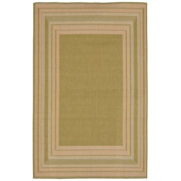 Line Border Outdoor Rug (7'10 x 9'10) - 7'10 x 9'10