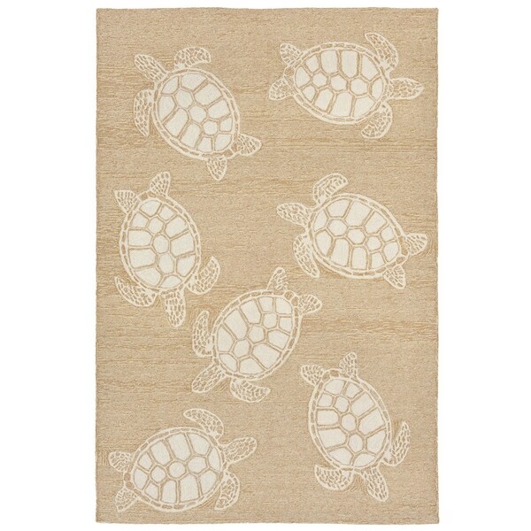 Liora Manne Capri Seaturtle Outdoor Rug (3'6 x 5'6) - 3'6 x 5'6