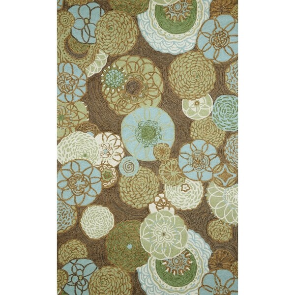 Liora Manne Ravella Modern Floral Disco Rug Outdoor Rug (3'6 x 5'6) - 3'6 x 5'6
