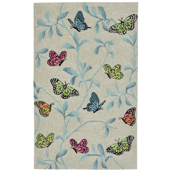 Liora Manne Ravella Resting Wings Outdoor Rug (3'6 x 5'6) - 3'6 x 5'6