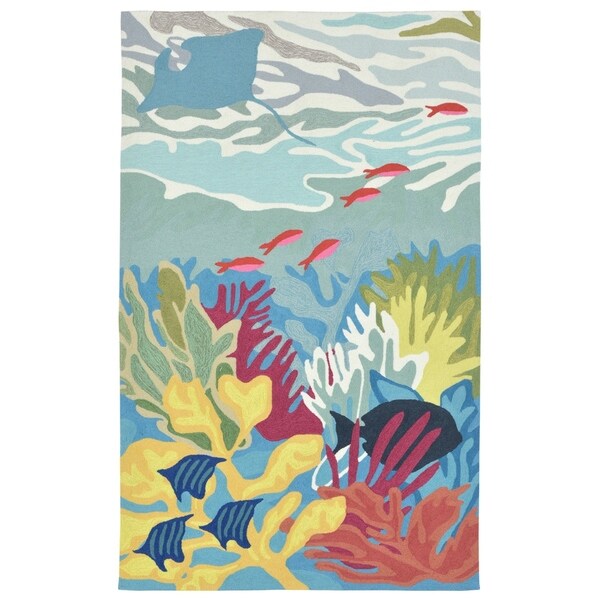 Liora Manne Ravella Ocean View Outdoor Rug (3'6 x 5'6) - 3'6 x 5'6