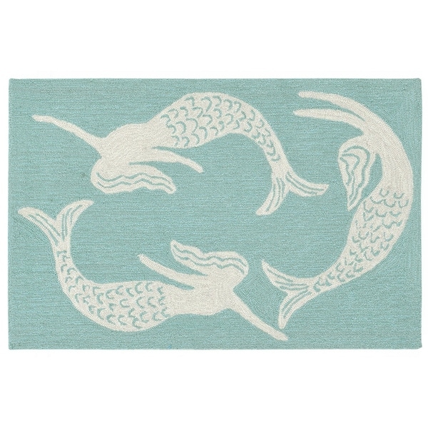 Liora Manne Capri Mermaid Outdoor Rug (2' x 3') - 2' x 3'