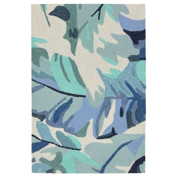Liora Manne Capri Fan Leaf Outdoor Rug (2' x 3') - 2' x 3'