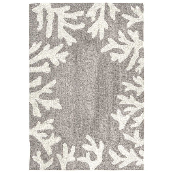Liora Manne Capri Coral Border Outdoor Rug (1'8 x 2' 6) - 1'8 x 2' 6