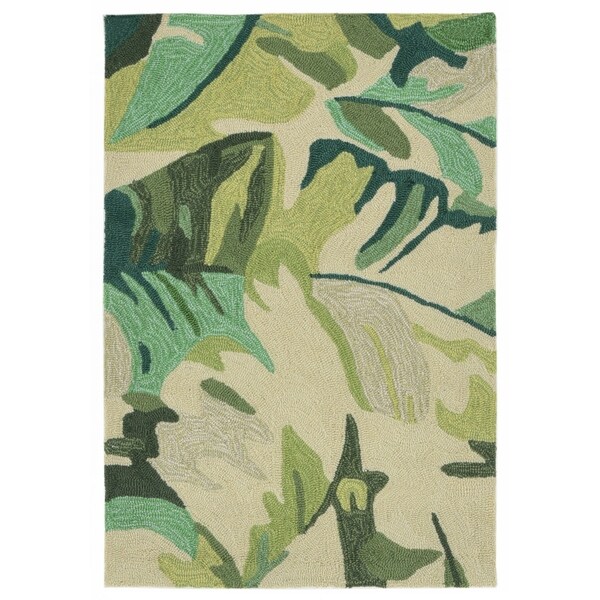 Liora Manne Capri Fan Leaf Outdoor Rug (2' x 3') - 2' x 3'