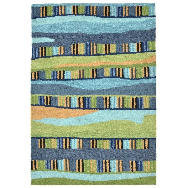 Liora Manne Ravella Organic Stripes Outdoor Rug (2' x 3') - 2' x 3'