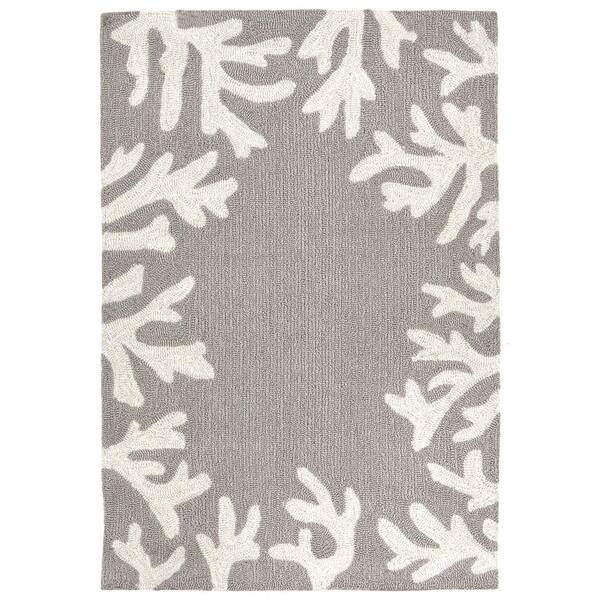 Liora Manne Capri Coral Border Indoor Outdoor Rug On Sale Overstock 21173849 Hand tufted in china of intricately shaded yarns, this deco rug offers visual appeal yet is durable enough to use outdoors. porch den