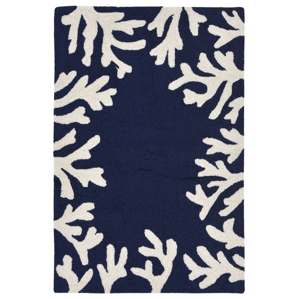 Liora Manne Capri Coral Border Outdoor Rug (2' x 3') - 2' x 3'