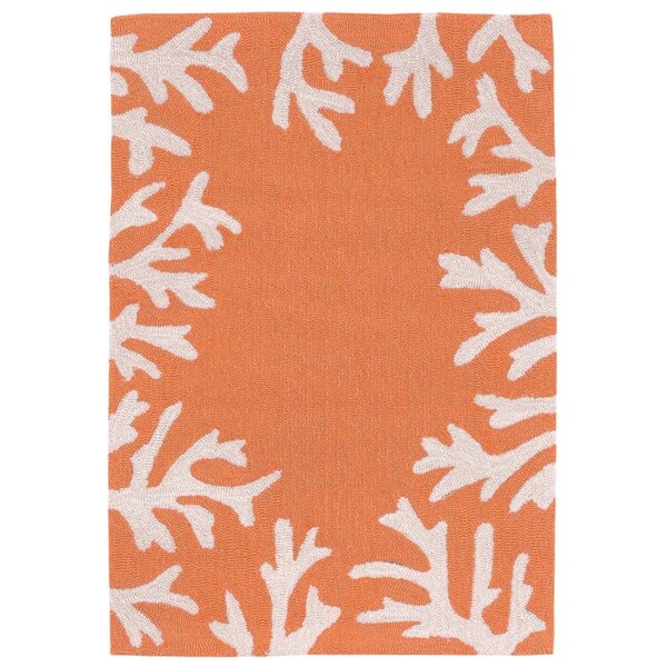 Liora Manne Capri Coral Border Outdoor Rug (2' x 3') - 2' x 3'