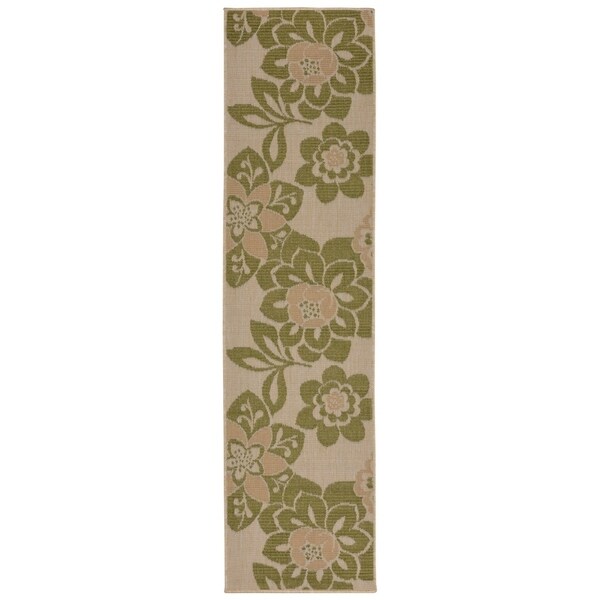 Liora Manne Flower Power Outdoor Rug (1'11 x 7'6) - 1'11 x 7'6