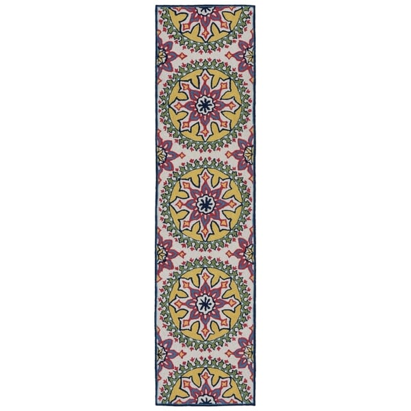Liora Manne Capri Moroccan Medallion Outdoor Rug (2' x 8') - Multi - 2' x 8'