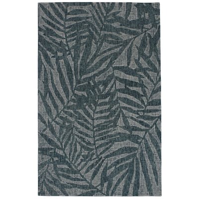 Liora Manne Savannah Olive Branches Wool Indoor Runner Rug Teal 2' X 7'6" - 2' x 7'6"