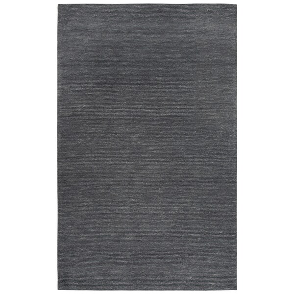 Rizzy Home Fifth Avenue Dark Grey Wool Solid Handmade Area Rug - 8' x 10'