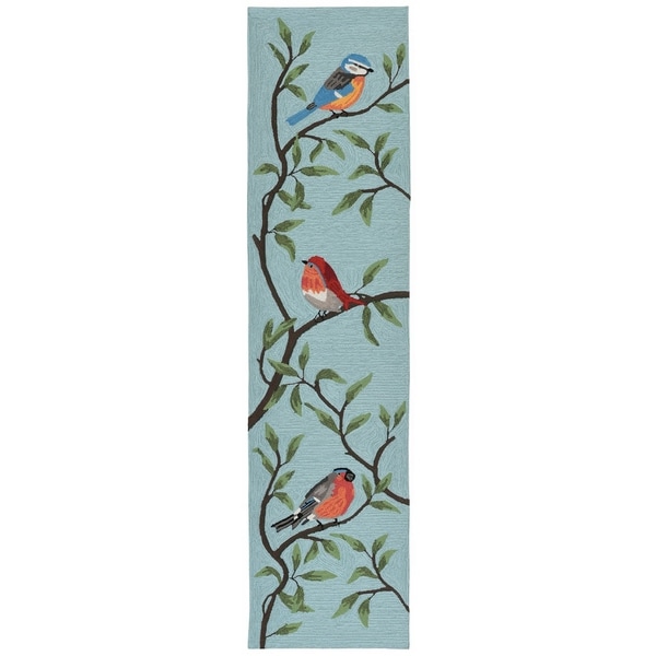 Liora Manne Ravella Summer Birds Outdoor Rug (2' x 8') - 2' x 8'