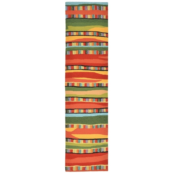 Liora Manne Ravella Organic Stripes Outdoor Rug (2' x 8') - 2' x 8'
