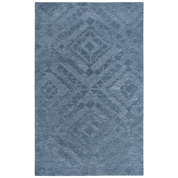 Rizzy Home Fifth Avenue Blue Diamond Area Rug - 8' x 10'