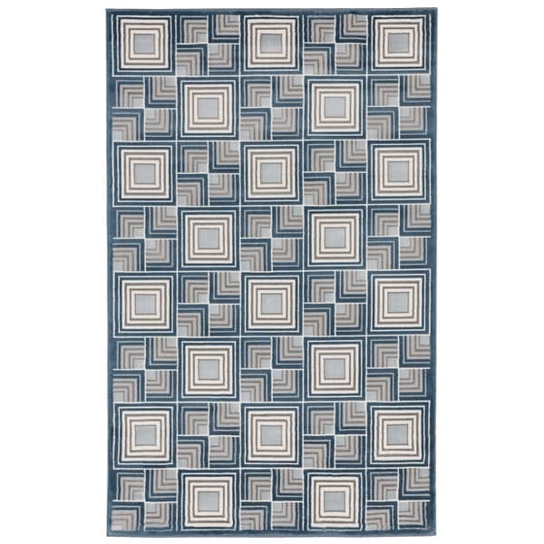 Liora Manne Square In Square Rug (4'10 x 7'6) - 4'10 x 7'6
