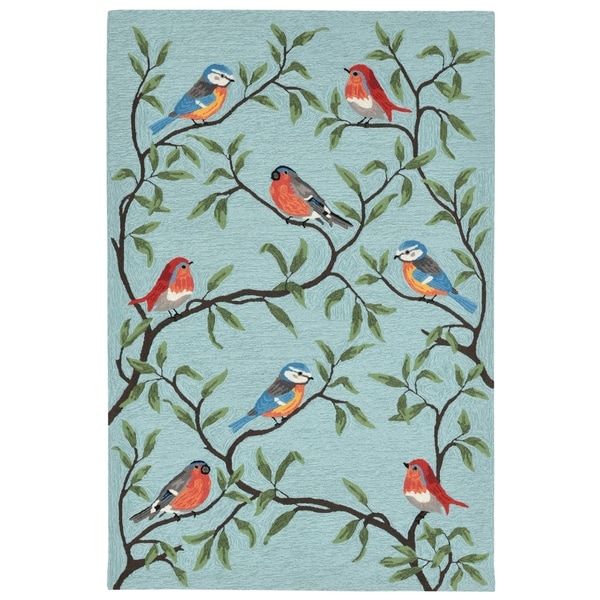 Liora Manne Ravella Summer Birds Outdoor Rug (5' x 7'6) - 5' x 7'6