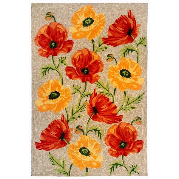Happy Flowers Outdoor Rug (5' x 7'6) - 5' x 7'6