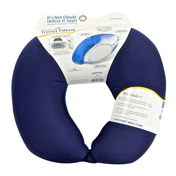 Shop Cloudz Microbead Travel Neck Pillow And Compact Blanket Set
