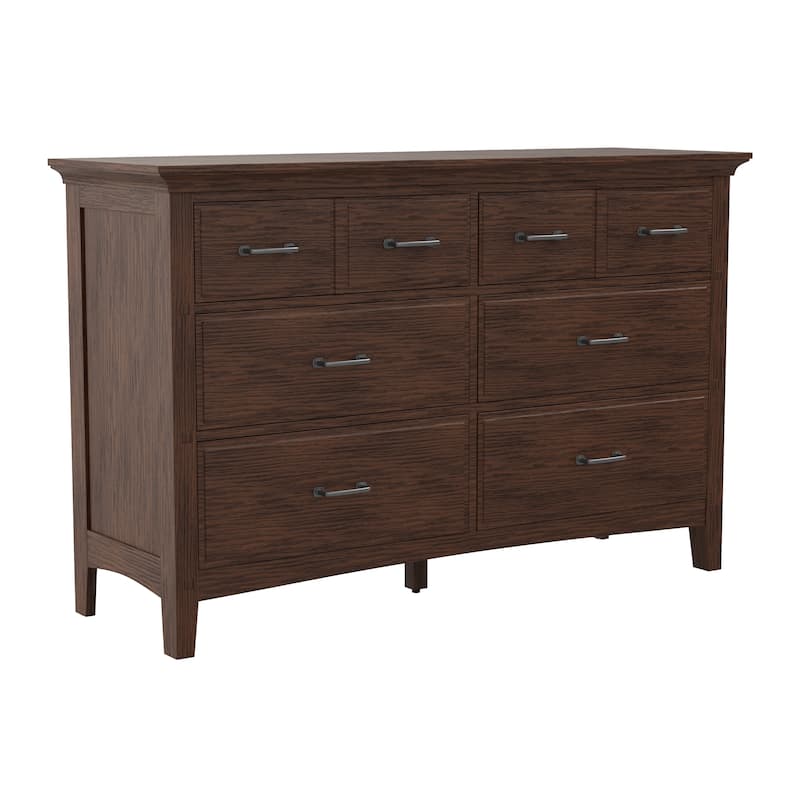 OSP Home Furnishings Modern Mission Queen Bedroom Set with 2 Nightstands and 1 Dresser